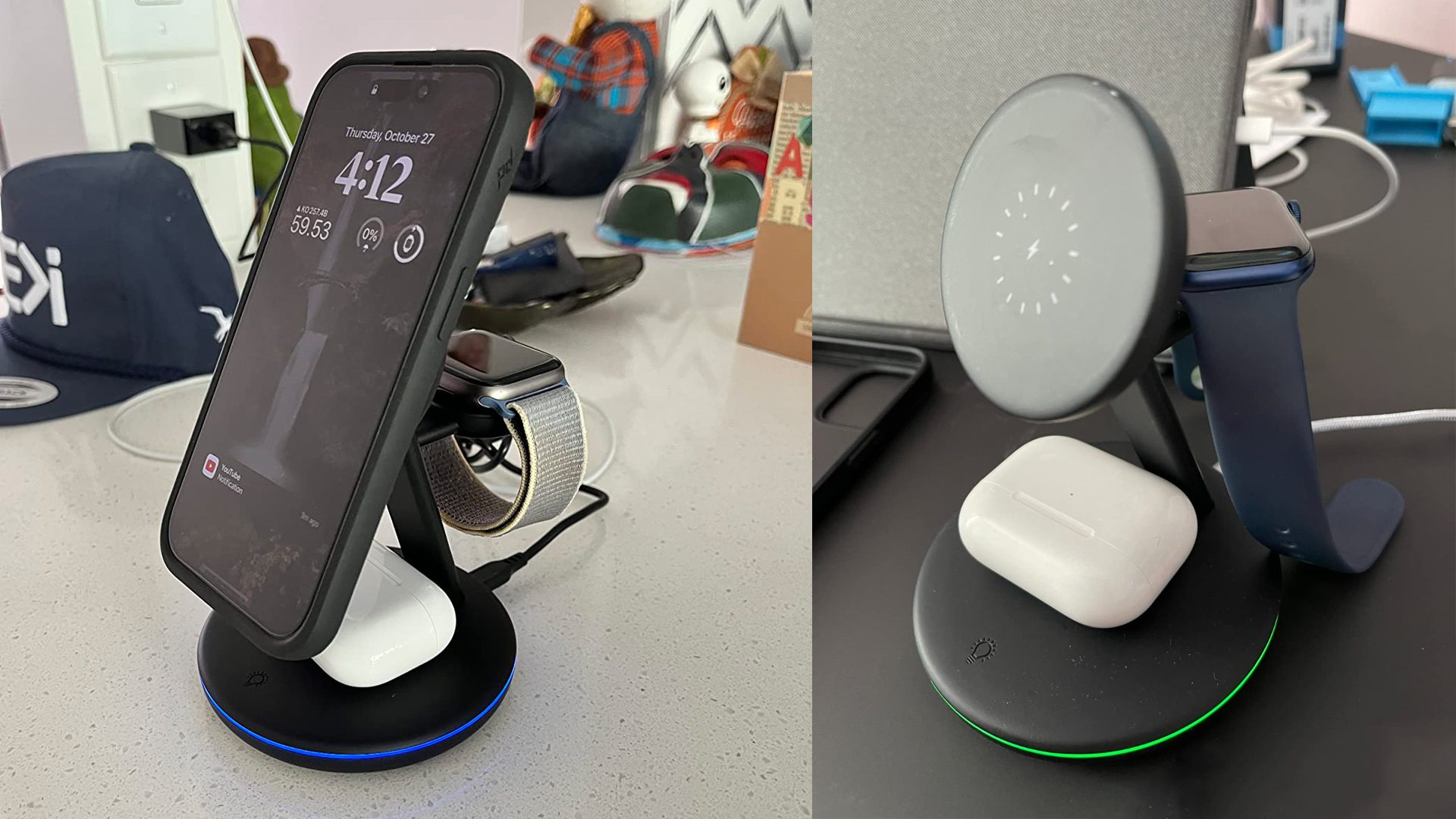 PEXXUS Magnetic Wireless Charger 3-in-1 Stand With 15W Fast Mag-Safe